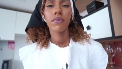 LegalPorno - Briane Cristina - Nasty Nun #1. nun ebony, Briane Cristina gets 3 big dicks in her little ass (DAP, Anal, BBC, 3on1, ATM, blowjob, slim) OB628.mp4 截图4