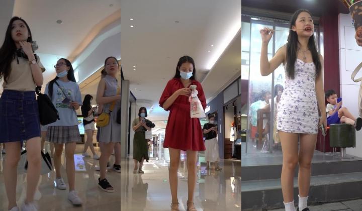 名门夜宴CD系列大师商圈尾随美女偷拍裙底风光无内兔女郎cos！小姐姐弯腰13里面塞了根线