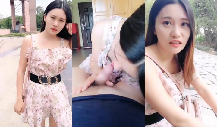 性感漂亮的连衣裙美女公园散步时被冒充导演的猥琐男哄骗在路边简单操完后又带回住所试试床戏!国语对白!