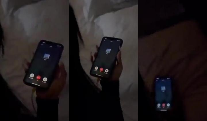 给老公戴绿帽，同时还打电话给他淫荡人妻偷情被老公打电话查岗 强忍住娇喘呻吟不让老公发现 紧张刺激到不行