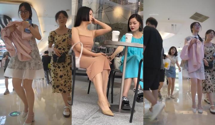 商场偷拍美女裙底 ️UR级极品后妈裙御姐坐着玩高跟鞋惨遭CD透明裙边大学生逛商场屁股好黑..粉色蕾丝边花内