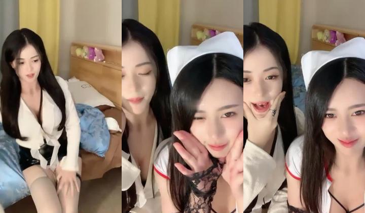 重磅推荐~新人【大乔小乔陪你玩】逆天颜值~看的鸡儿想喷火大长腿美女，赚翻！