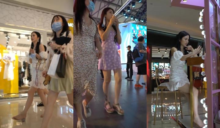 偷拍大神商场四处游荡尾随偷拍美女裙底风光 ️CD白裙颜值女神透明性感的内裤前后漏毛,穴缝也看到了4K高清版