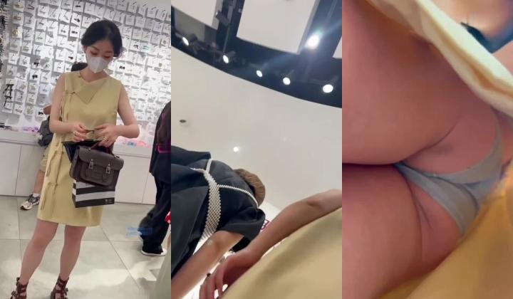 商城饰品店跟随偷窥高颜小少妇 皮肤白皙 大屁屁饱满 浅蓝色小内内卡的很紧