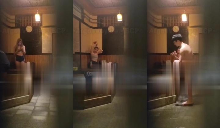 北投知名温泉汤旅再爆偷拍情侣洗澡 先来个摆拍再一边洗澡一边啪啪啪