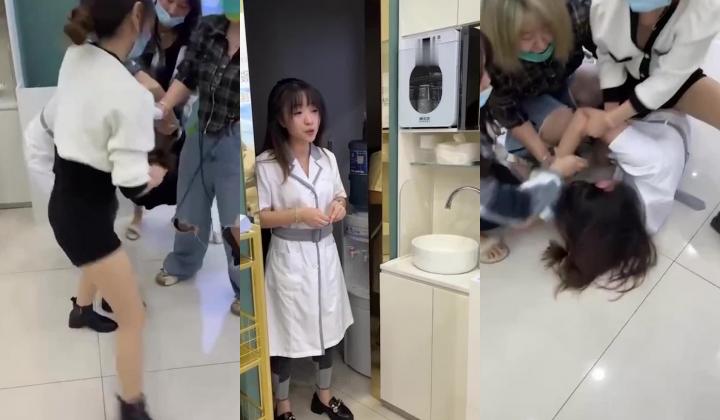 【网曝热门事件 ️趣视频】化妆品专卖店的小三被打 衣服都扒奶子都露出来了太暴力 骑着凑 别说还挺漂亮 高清720P原版