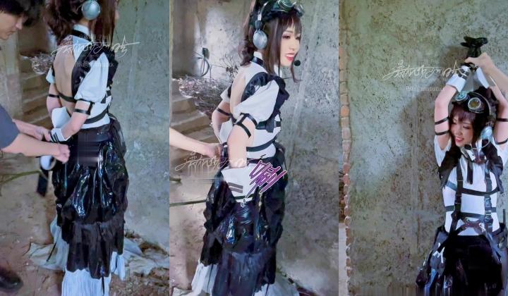 【超美高端 ️罕见露脸露点】极品CosPlay爆机少女【喵小吉】六月新作《战斗女仆》柔领极品战斗女神 超清4K原版 (2)