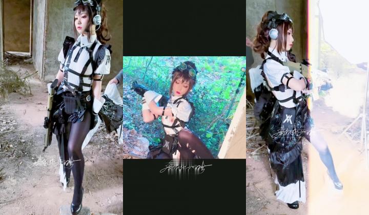 【超美高端 ️罕见露脸露点】极品CosPlay爆机少女【喵小吉】六月新作《战斗女仆》柔领极品战斗女神 超清4K原版 (1)