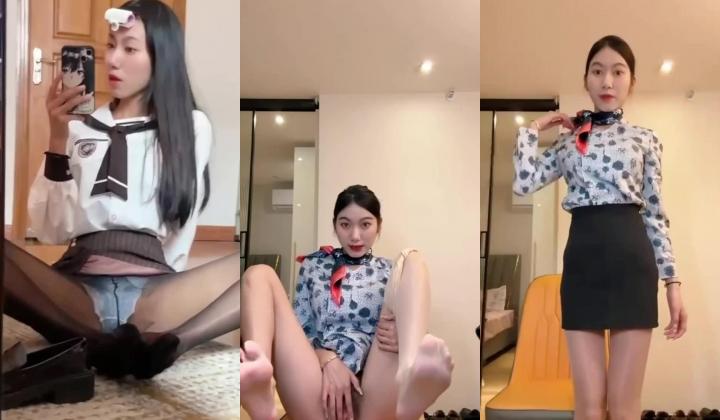 抖音网红甜桃椰子，大尺度自慰及线下约啪金主空姐制服啪啪视频集合流出！