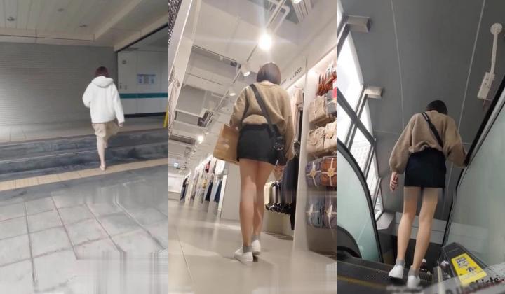 大神一路跟踪抄底不穿内裤的短裙小姐姐 干净肥美的鲍鱼真想尝一口