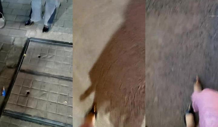 玩得太疯狂了，露出大神，【老师在户外】足浴店，路边小吃摊，服装店，走哪浪哪，行人众多，超刺激~玩得就是心跳