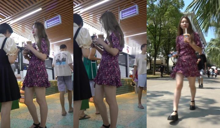 YX校园系列：食堂等餐妩媚校花的灰色内被貌似无毛穴浸湿一大块