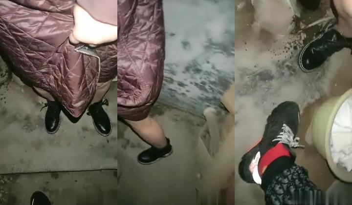 【乡村偷情故事】河南农村小伙不惧寒冷，半夜蹲守村里厕所几小时，等少妇来偷情，口交啪啪后入，真实紧张刺激