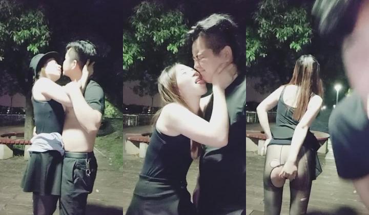 非常风骚的少妇和炮友深夜在户外露出口交 回到车里车震啪啪 十分淫荡