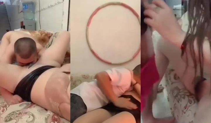 抖音辣妈· 小情妹 · ：约光头小朋友到家里来，爱舔逼的小伙子，可以哦，艹得热火朝天，还内射了！