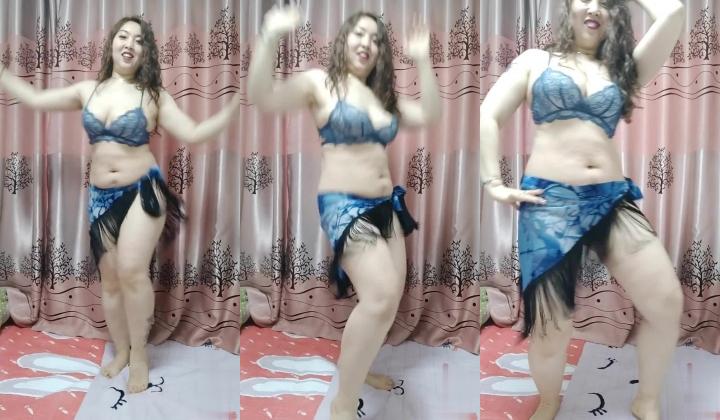 火爆全网极品露脸人妻熟女，肚皮舞老师【柏X彤】绝密私拍，肤白奶大肥臀裸舞啪啪，相当炸裂