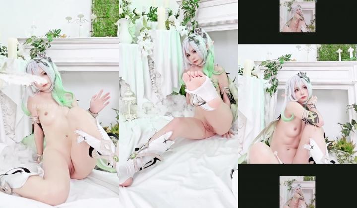 稀有露脸 高端ACG业界女神爆机少女 喵小吉 珍品T3会员《原神 · 纳西妲》超美梦幻少女胴体 珍藏必备爆赞! (2)