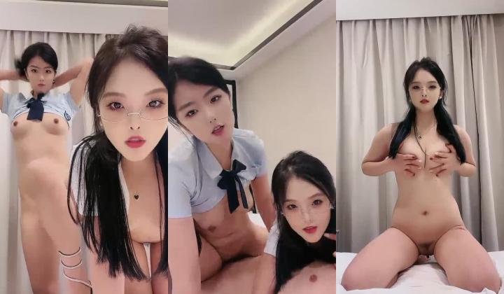 【汝汝汝】高颜值美女姐妹花，互摸互抠互舔 ，被大屌单男无套轮操内射