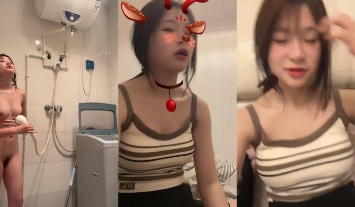 新人下海小姐姐！居家道具自慰操逼！洗完澡开始，假屌抽插多毛骚逼，双跳蛋震穴，炮友后入爆操