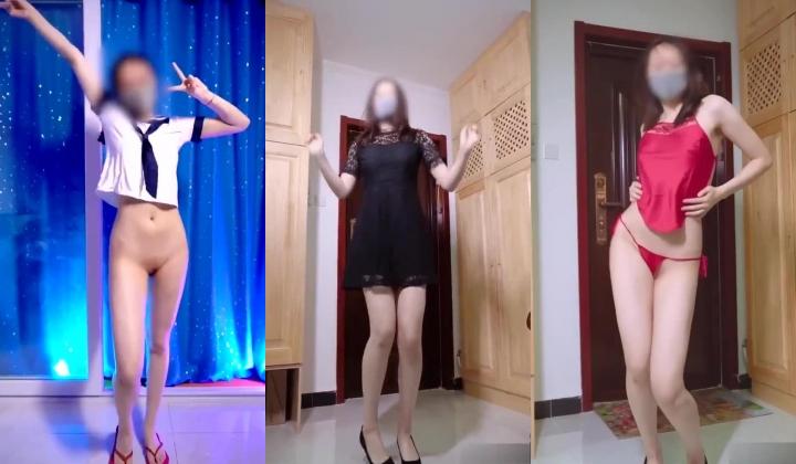 抖音推特裸舞【咚小姐(missdong)】美腿裸舞，抖音风变装裸舞，户外露出