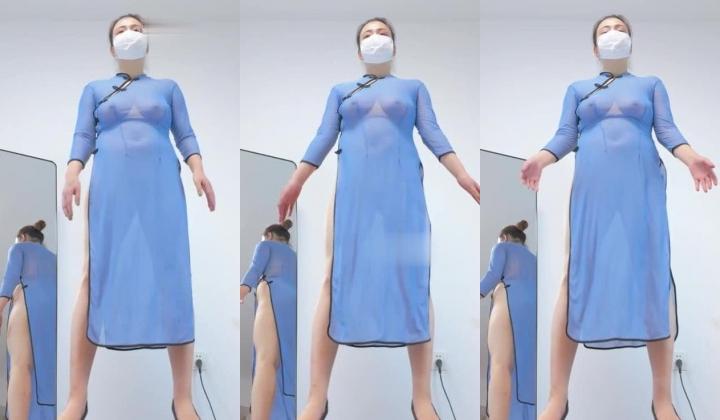 【原创舞团】素人肉感模特『桃桃』吊钟奶肉臀全裸减脂机震动 肥熟也很有味道