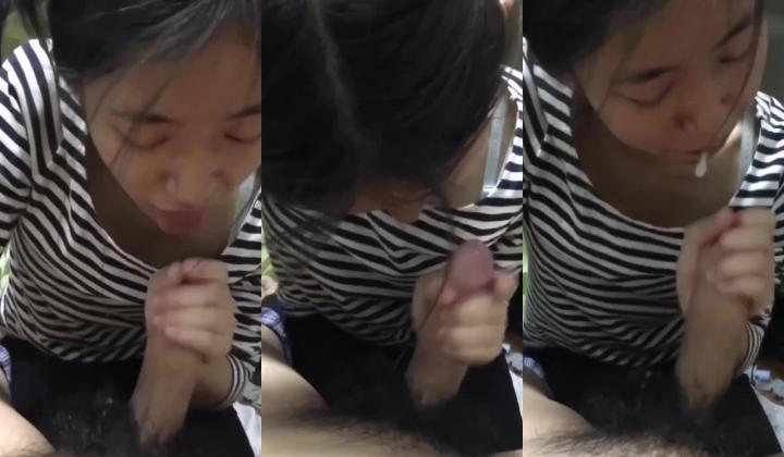 极品反差婊 高颜值纯素颜超会口交吃鸡，大屌让她爱不释手，技术娴熟疯狂口交，最后口爆吞精，清理干净大鸡巴！