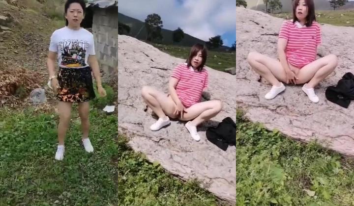 秋高气爽 风格外大 带上小母狗出来郊游 尿个尿 自个卫 放空自己 回归自然