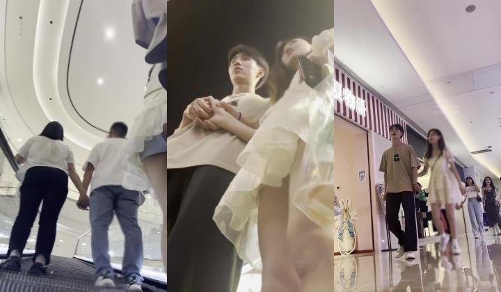 大神偷拍美女裙底风光 ️SR级！漂亮清纯小姐姐选衣服内裤都湿了 ️黄色连衣短裙美女约会蓝色内内湿透了