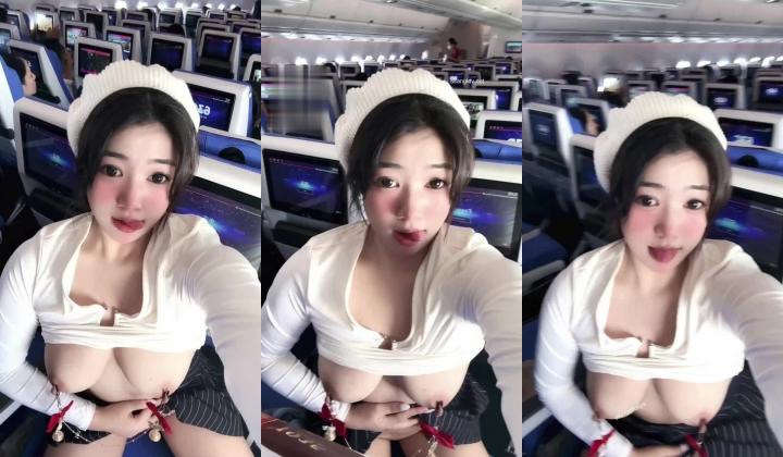微胖广州X女神-pickkku-超大胆露出尝试,飞机上、艺术馆路人边上露奶