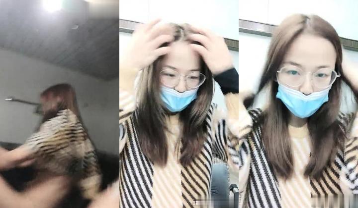 办公室里的小骚货安奈不住寂寞听狼友的到卫生间小秀一下，相当于全裸的揉捏大奶自慰骚逼，还他么的没有毛