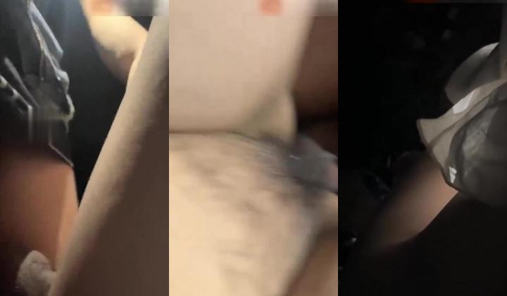 【对白刺激】大晚上驾车接上加班的少妇偷情，脱下裤子打灯光掰穴在菜地边操逼，第一人称视角后入无套内射