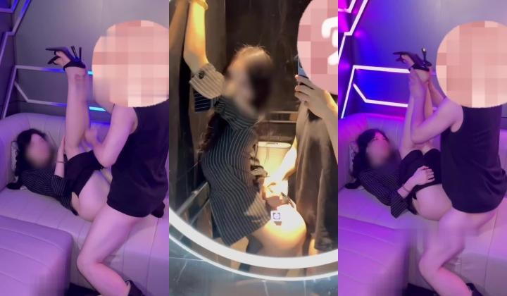 推特17万粉蜂腰美腿反差婊网黄「紫蛋」付费资源 第一次尝试躲在KTV厕所操，腰被折成了九十度，贱