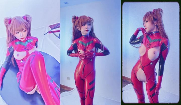 【超美高端 ️罕见露脸露点】极品Cos爆机少女『喵小吉』三月新作《人类补奸计划》性感明日香的使徒榨汁 超清4K原版