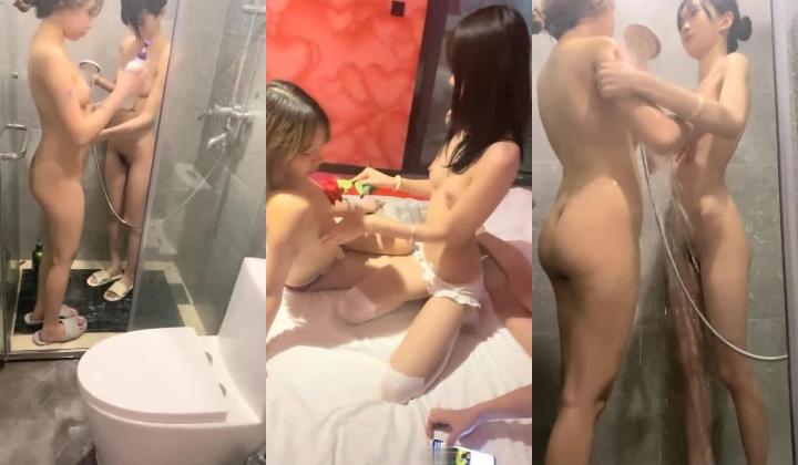 19岁学生妹，【一只兔叽吖】校花双女神，酒店开房，全裸沐浴，无套群P 蜜桃臀后入，好紧插得妹妹疼了