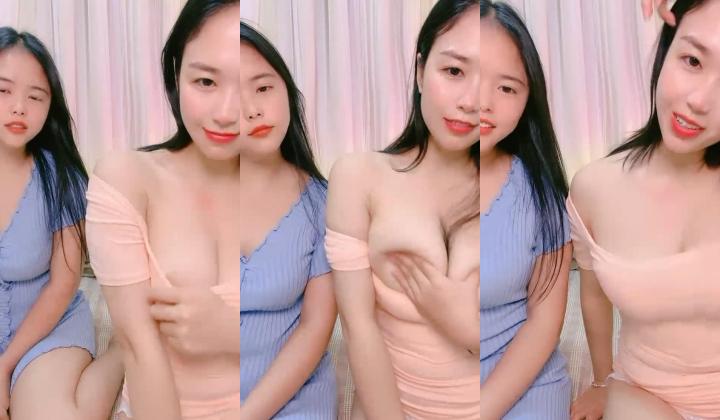 酒窝甜美小姐姐！姐妹一起双女秀！掏出大奶，多毛骚逼互摸，妹妹屁股又大又圆，好想被操骚的很