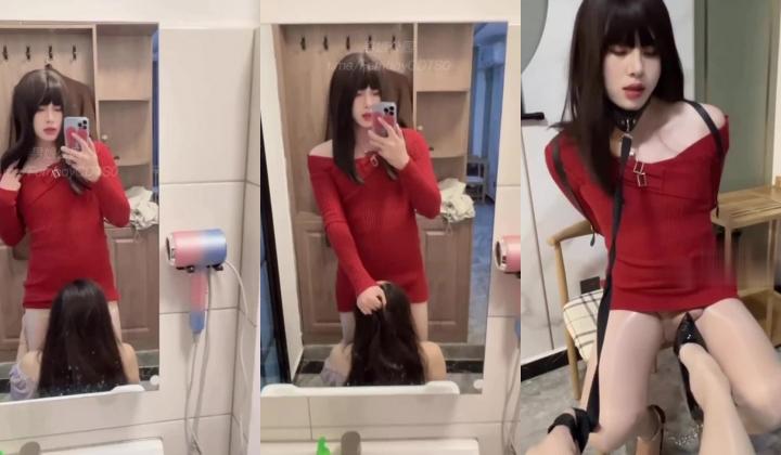 圣诞狂欢 Cindy腿腿 国产极品人气TS，长相清纯身材一流，一双纤细的大长腿，不输任何女人
