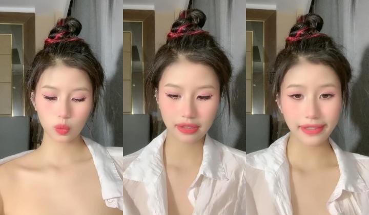 烈焰大红唇极品网红美女！热舞诱惑简直尤物！性感衬衣，翘起屁股大肥穴，搔首弄姿极度诱人