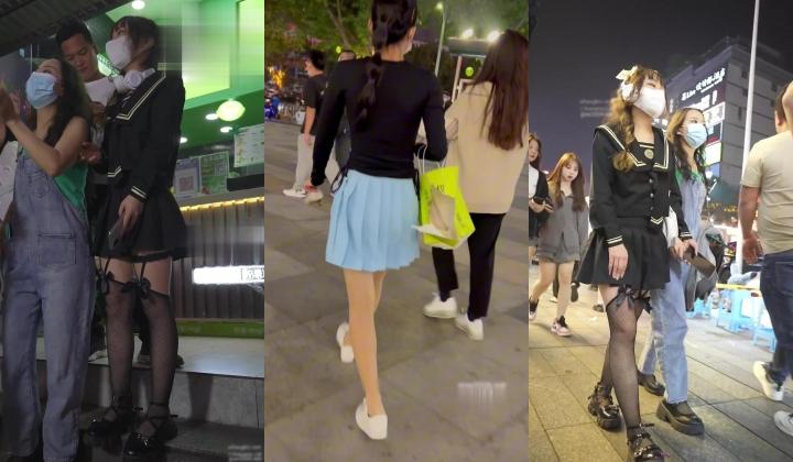 大神偷拍美女 极品短裙美女破洞油亮丝袜半透明窄内 隐约露B美女穿情趣过膝袜配骚丁弯腰拽腿环露性感肉臀